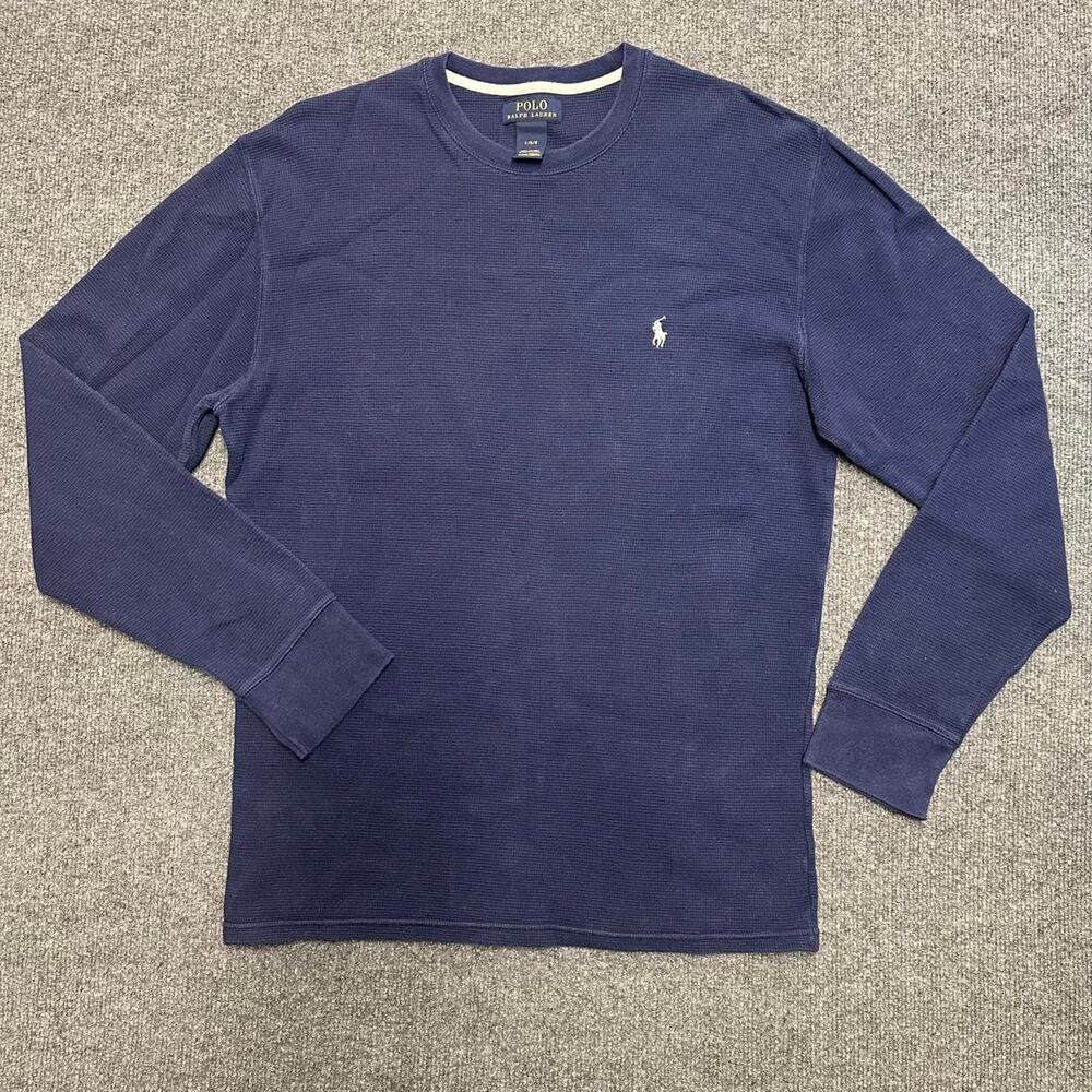 Polo Ralph Lauren Men’s Waffle-Knit Thermal Long Sleeve Crewneck Shirt Preppy L